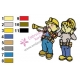 Bob The Builder and Wendy Embroidery Design